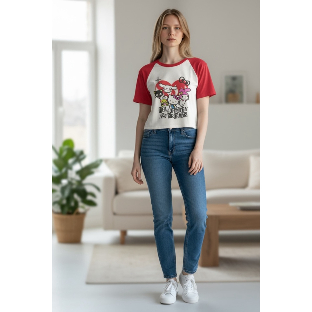 Women's Hello Kitty & Friends Short Sleeve Tee XL Juniors